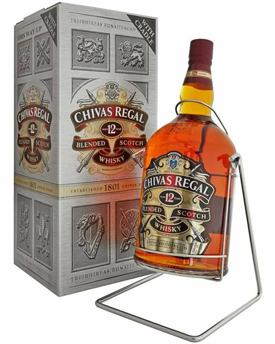 Chivas Regal 12 Year Old Blended Scotch Whisky With Cradle, 4.5 L 3 Chivas Regal 12 Year Old Blended Scotch Whisky With Cradle, 4.5 L