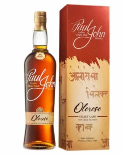 Paul John Oloroso Select Cask Indian Single Malt Whiskey, 70 Cl