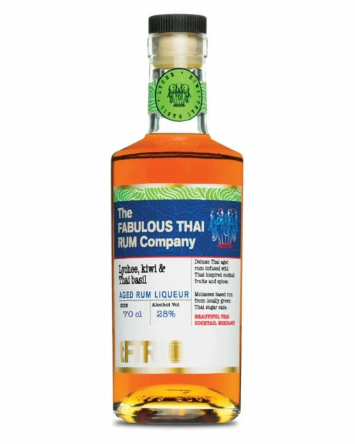 The Fabulous Thai Rum Company Lychee, Kiwi & Thai Basil Rum Liqueur, 70 Cl -liquor shop the fabulous thai rum company lychee kiwi thai basil rum liqueur 70 cl rum 32841469132915